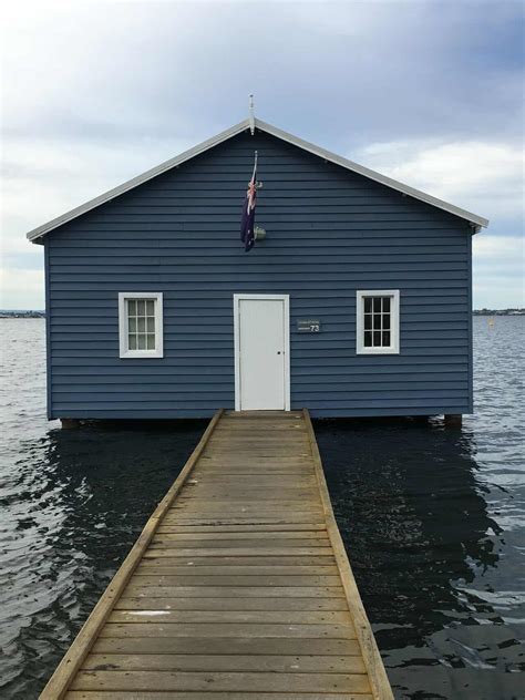 the blue boat house